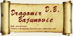 Dragomir Bajunović vizit kartica